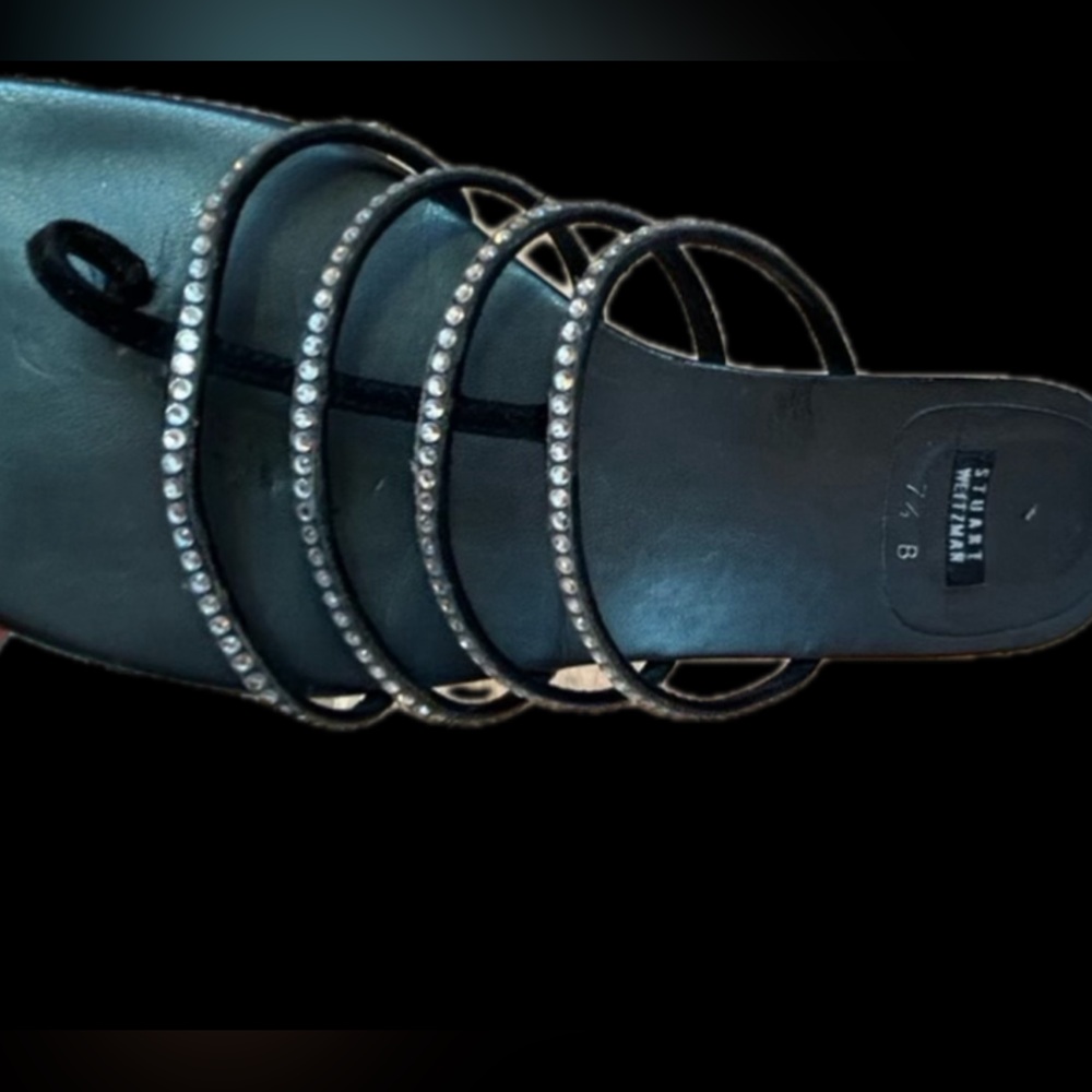 Stuart Weitzman Rhinestone Strap Sandals - Picture 8 of 8